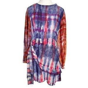 CHUFY ilse silk mini dress in klaus blue